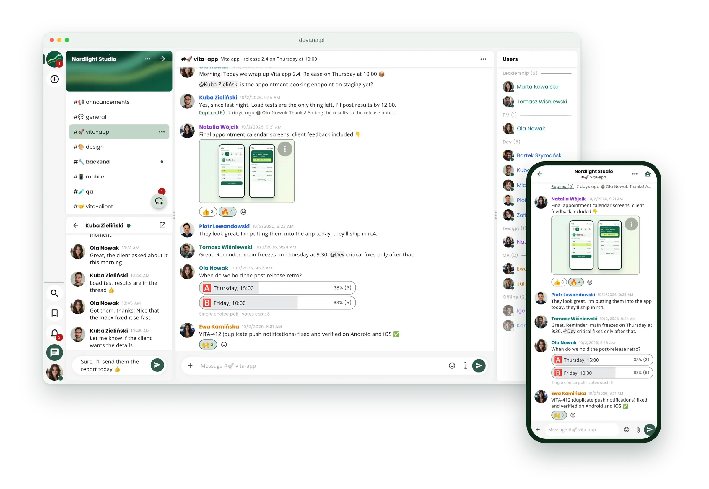 Devana on desktop and mobile